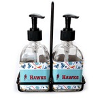 Hockey 2 Glass Soap & Lotion Bottles (Personalized)
