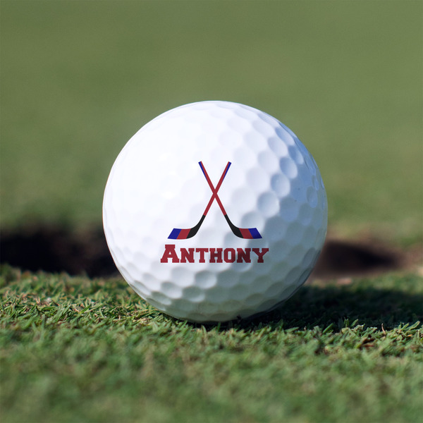 Custom Hockey 2 Golf Balls - Non-Branded - Set of 3 (Personalized)