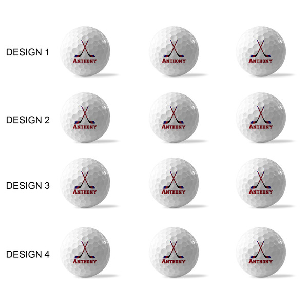 Hockey 2 Golf Balls - Generic - Set of 12 - APPROVAL