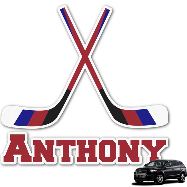 Custom Hockey 2 Graphic Car Decal (Personalized)