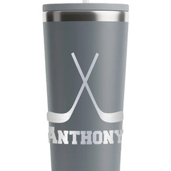 Hockey 2 RTIC Everyday Tumbler with Straw - 28oz - Grey - Single-Sided (Personalized)