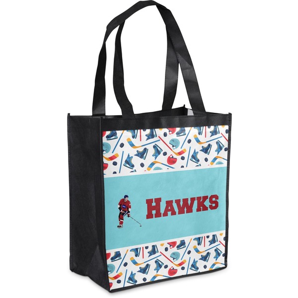 Custom Hockey 2 Grocery Bag (Personalized)