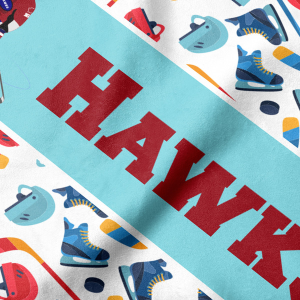 Hockey 2 Hooded Baby Towel- Detail Close Up