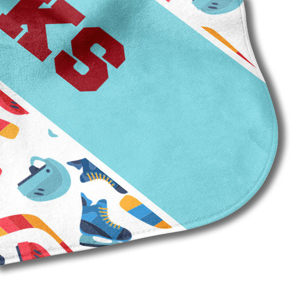 Hockey 2 Hooded Baby Towel- Detail Corner