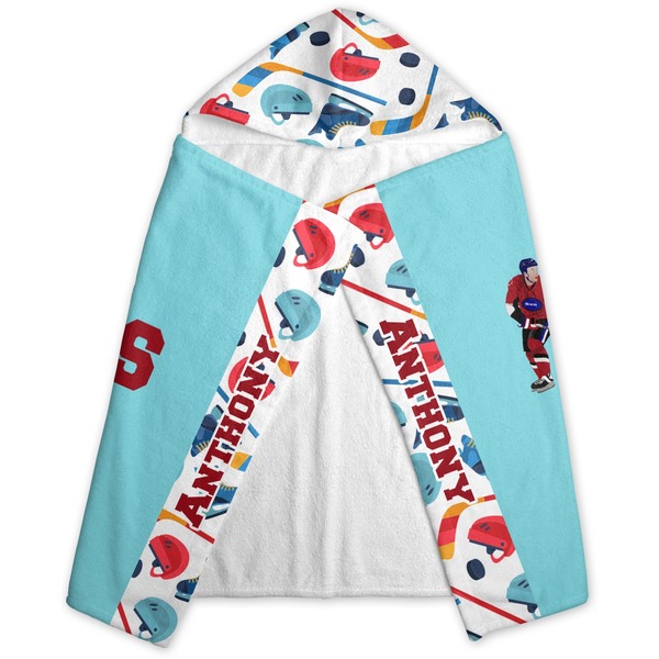 Hockey 2 Hooded Towel - Folded