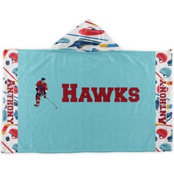 Hockey 2 Kids Hooded Towel (Personalized)