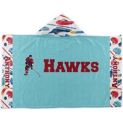 Hockey 2 Kids Hooded Towel (Personalized)