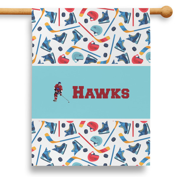 Custom Hockey 2 28" House Flag - Single Sided (Personalized)