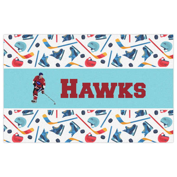 Hockey 2 Indoor / Outdoor Rug - 5'x8' - Front Flat