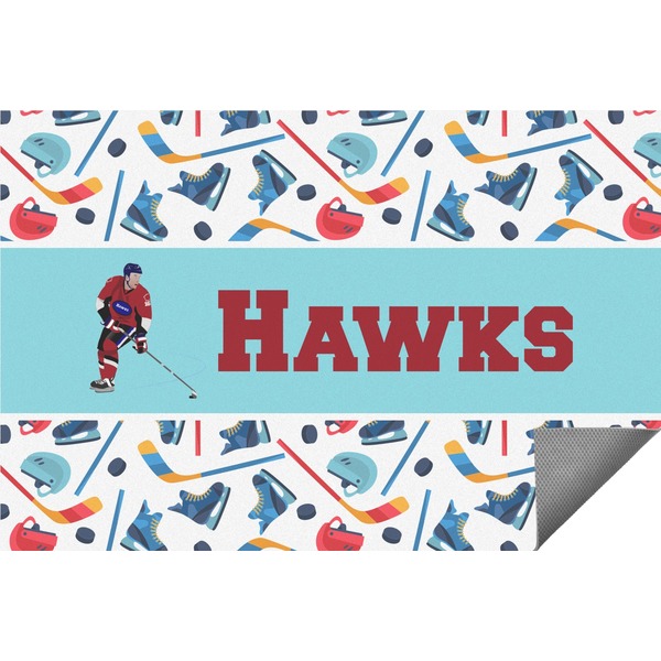 Custom Hockey 2 Indoor / Outdoor Rug - 3'x5' (Personalized)