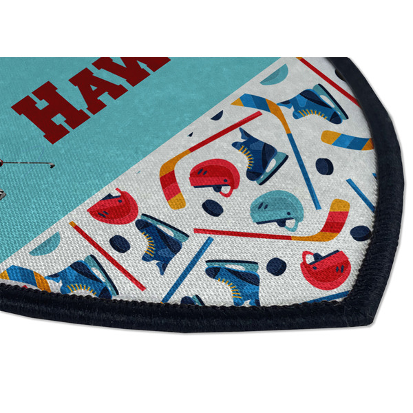 Hockey 2 Iron on Shield 3 Detail