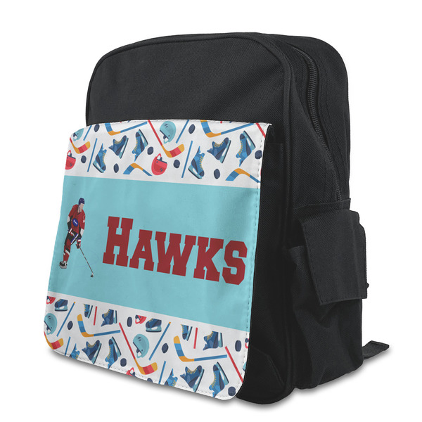 Custom Hockey 2 Preschool Backpack (Personalized)