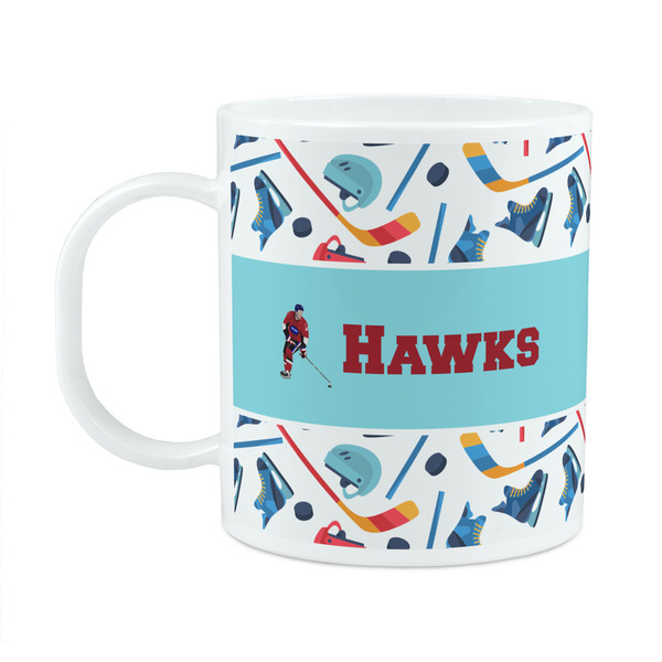 Custom Hockey 2 Plastic Kids Mug (Personalized)