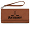 Hockey 2 Ladies Leatherette Wallet - Laser Engraved - Rawhide (Personalized)