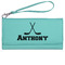 Hockey 2 Ladies Wallet - Leather - Teal - Front View