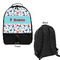 Hockey 2 Large Backpack - Black - Front & Back View