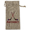 Hockey 2 Large Burlap Gift Bag - Front (Personalized)