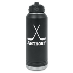 Hockey 2 Water Bottles - Laser Engraved - Front & Back (Personalized)