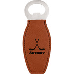 Hockey 2 Leatherette Bottle Opener (Personalized)