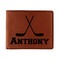 Hockey 2 Leatherette Bifold Wallet (Personalized)