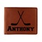 Hockey 2 Leatherette Bifold Wallet (Personalized)