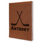 Hockey 2 Leather Sketchbook - Large - Double Sided (Personalized)