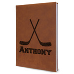 Hockey 2 Leather Sketchbook - Large - Single Sided (Personalized)