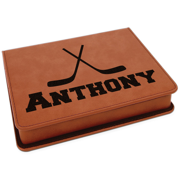 Custom Hockey 2 Leatherette 4-Piece Wine Tool Set (Personalized)