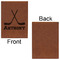 Hockey 2 Leatherette Journal - Large - Single Sided - Front & Back View