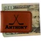 Hockey 2 Leatherette Magnetic Money Clip - Single Sided (Personalized)