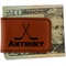 Hockey 2 Leatherette Magnetic Money Clip (Personalized)