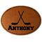 Hockey 2 Leatherette Patches - Oval