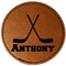 Hockey 2 Leatherette Patches - Round