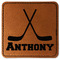 Hockey 2 Leatherette Patches - Square