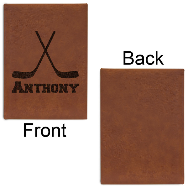 Hockey 2 Leatherette Sketchbooks - Large - Single Sided - Front & Back View