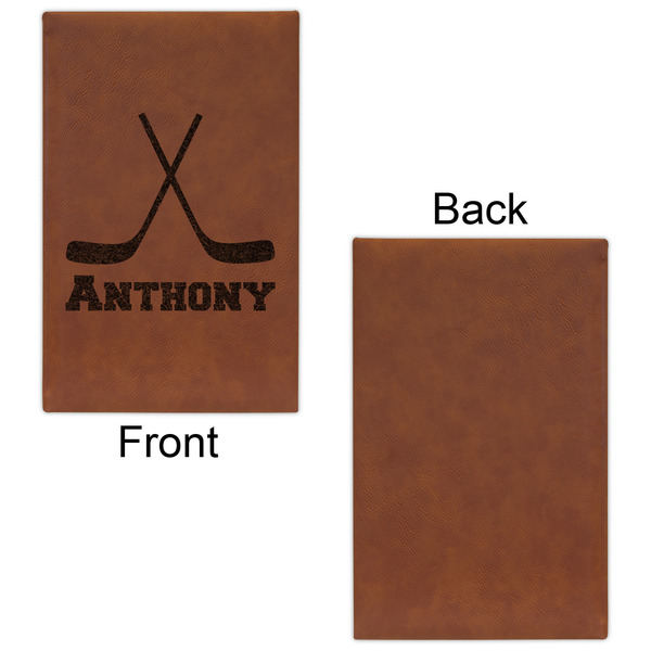 Hockey 2 Leatherette Sketchbooks - Small - Single Sided - Front & Back View