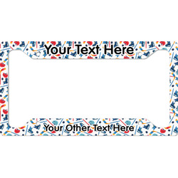 Hockey 2 License Plate Frame - Style A (Personalized)