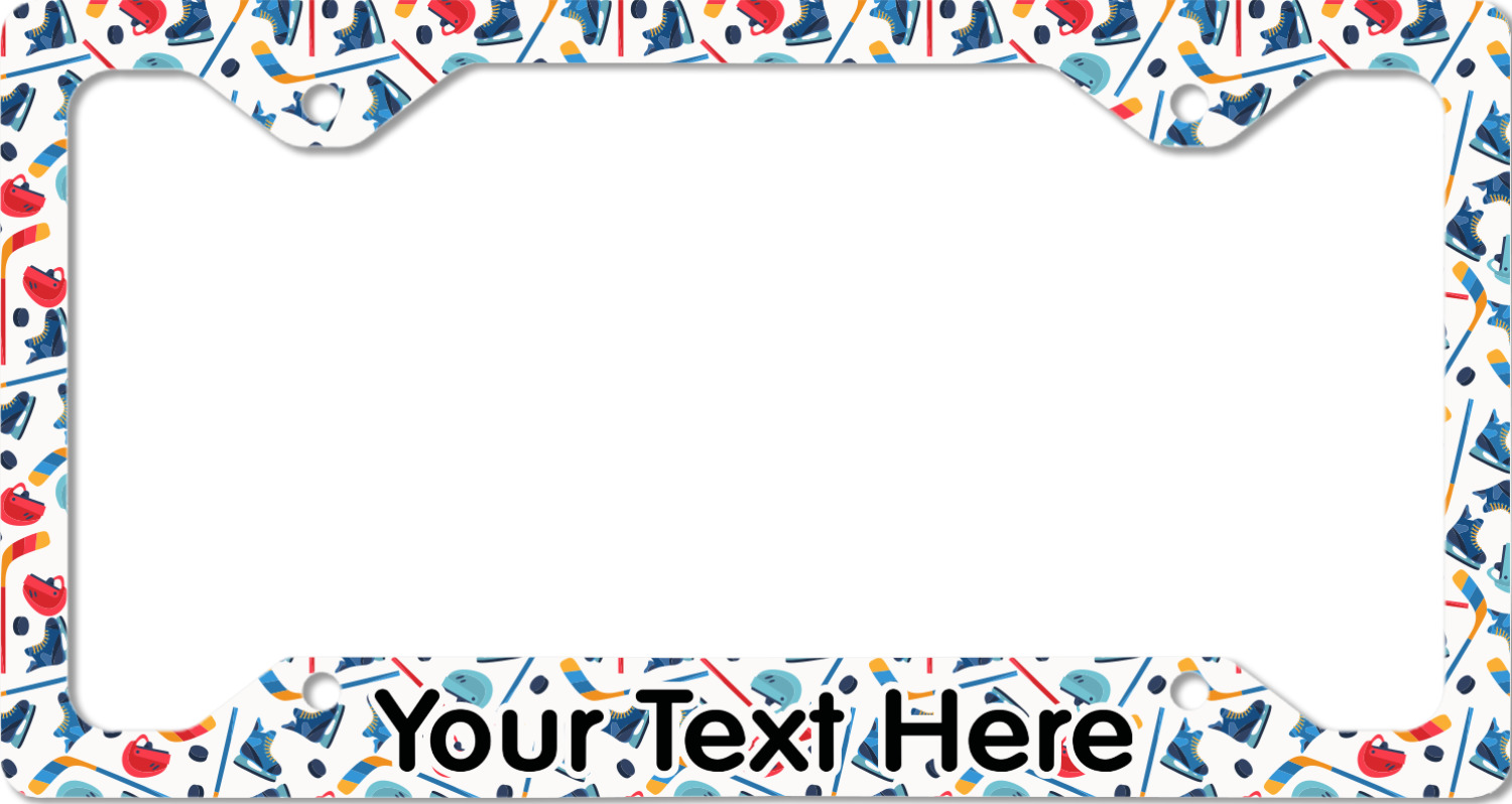 Custom Hockey 2 License Plate Frame (Personalized) YouCustomizeIt