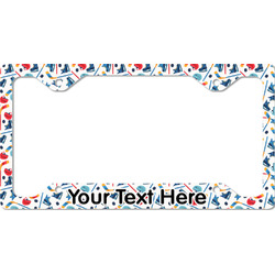 Hockey 2 License Plate Frame - Style C (Personalized)