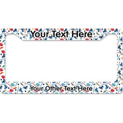 Hockey 2 License Plate Frame - Style B (Personalized)