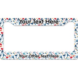 Hockey 2 License Plate Frame - Style B (Personalized)