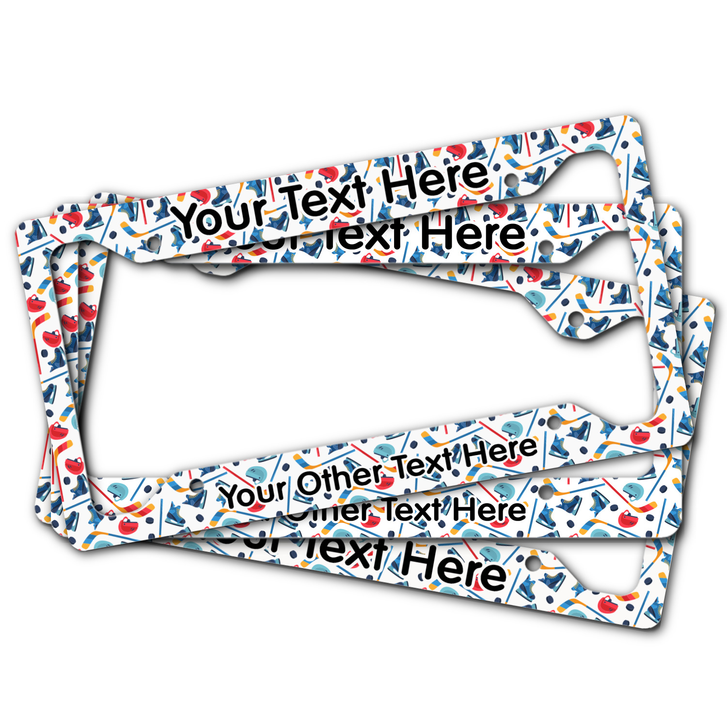 Custom Hockey 2 License Plate Frame (Personalized) YouCustomizeIt