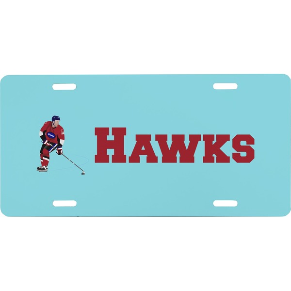 Custom Hockey 2 Front License Plate (Personalized)