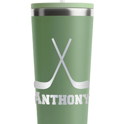 Hockey 2 RTIC Everyday Tumbler with Straw - 28oz - Light Green - Single-Sided (Personalized)