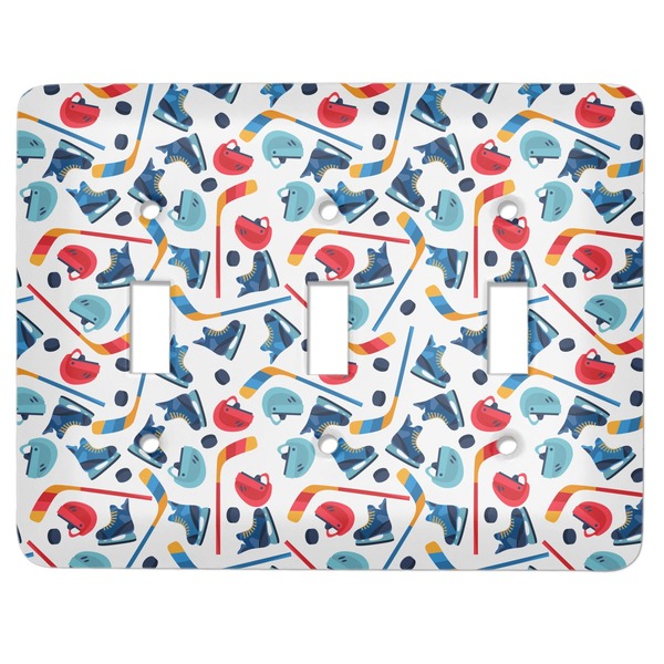 Custom Hockey 2 Light Switch Cover (3 Toggle Plate)