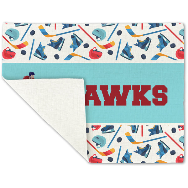 Hockey 2 Linen Placemat - Folded Corner (single side)