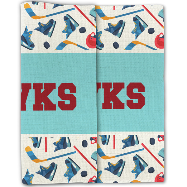 Hockey 2 Linen Placemat - Folded Half (double sided)