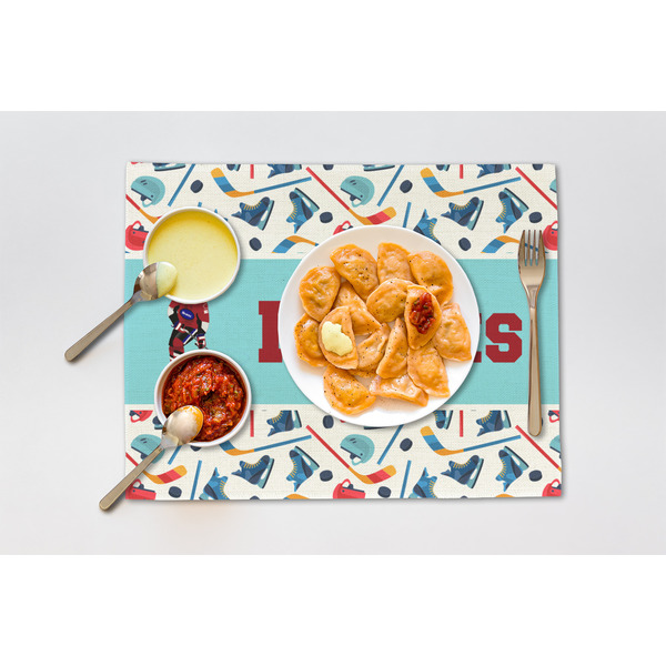 Hockey 2 Linen Placemat - Lifestyle (single)