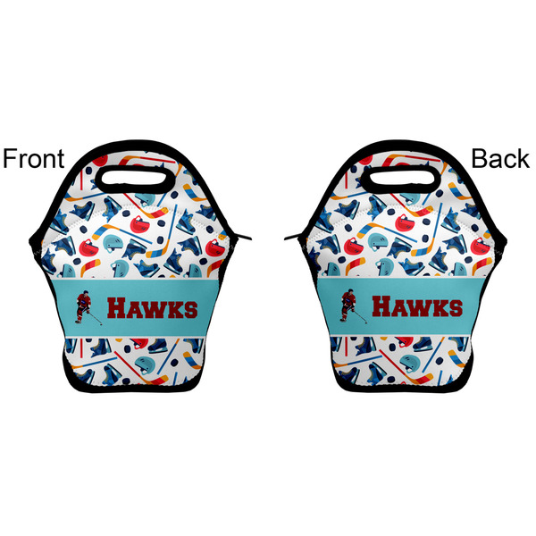 Hockey 2 Lunch Bag - Front and Back