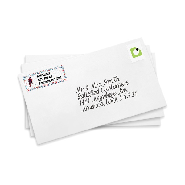 Hockey 2 Mailing Label on Envelopes